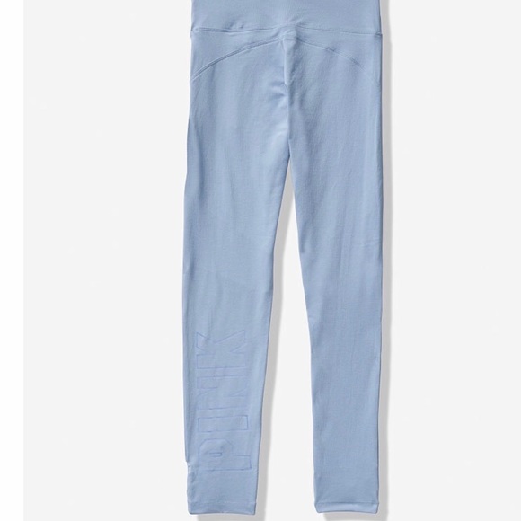 VS Pink High Wasit Cotton Mesh Legging:Blue, US M - Picture 4 of 6